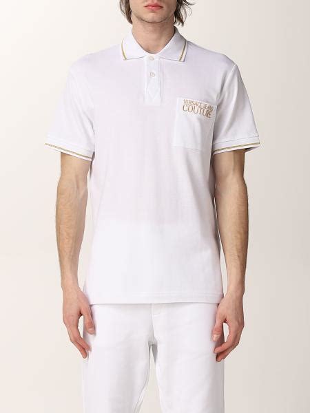 versace jeans couture white polo shirt|Versace Jeans Couture official site.